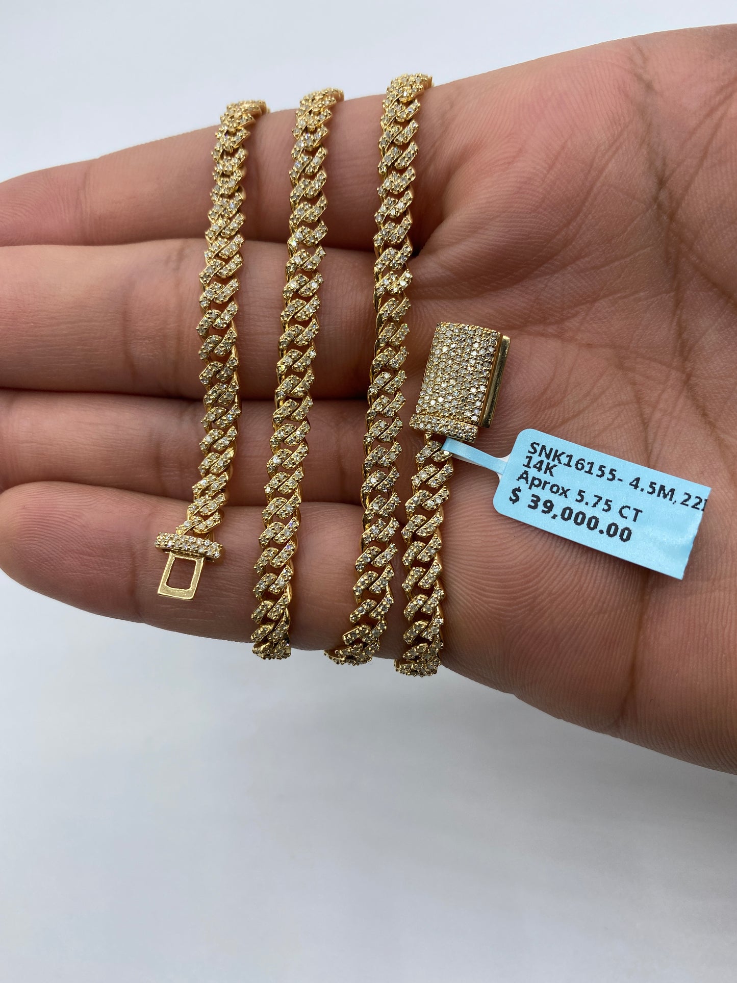 14K Cuban Chain 4.5mm, 22in