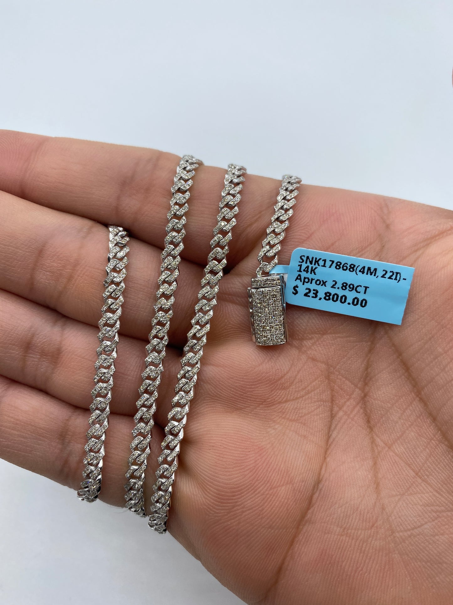 14K Cuban Chain 4mm, 22in