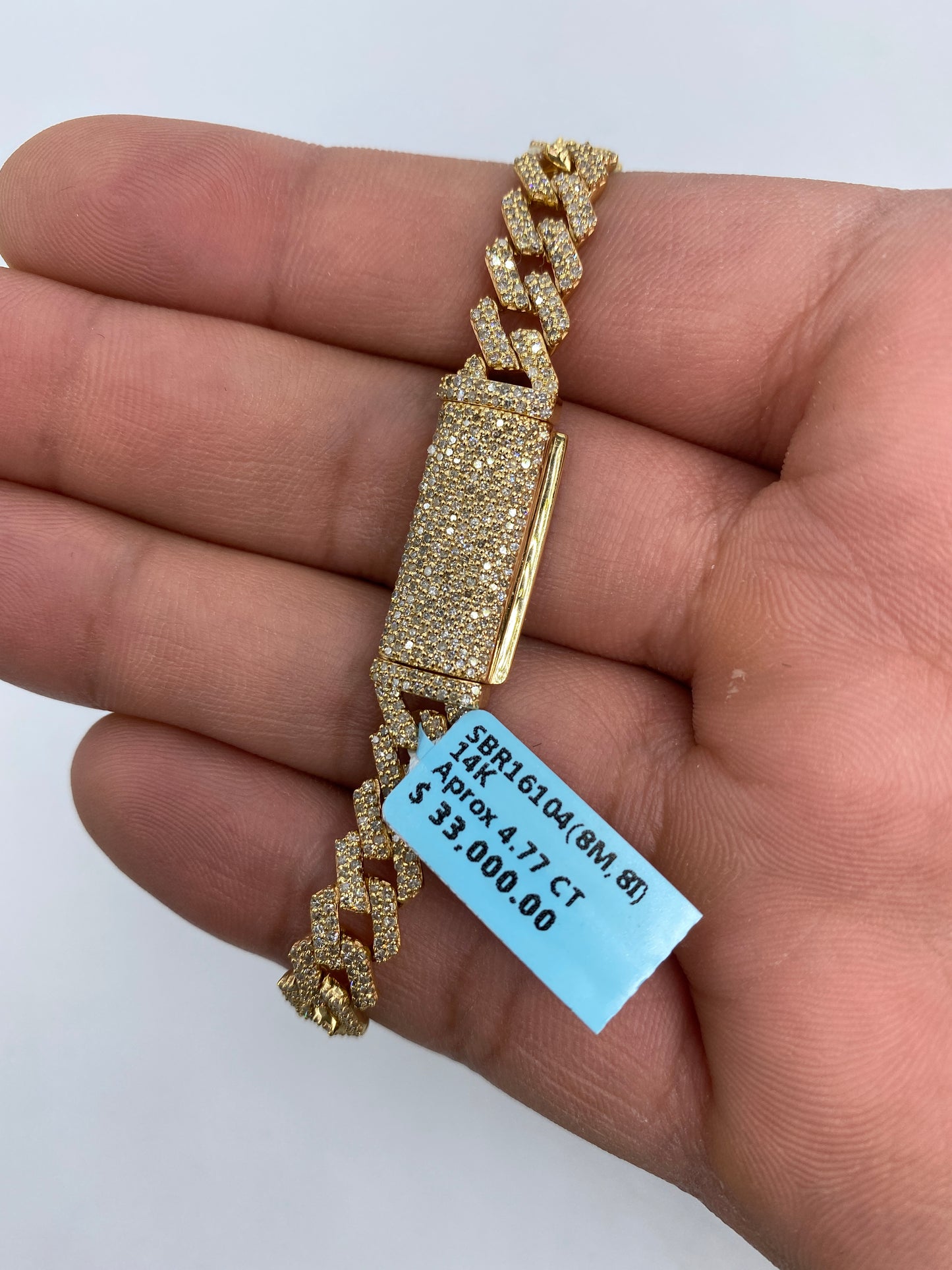 14K Cuban Bracelet 8mm, 8in