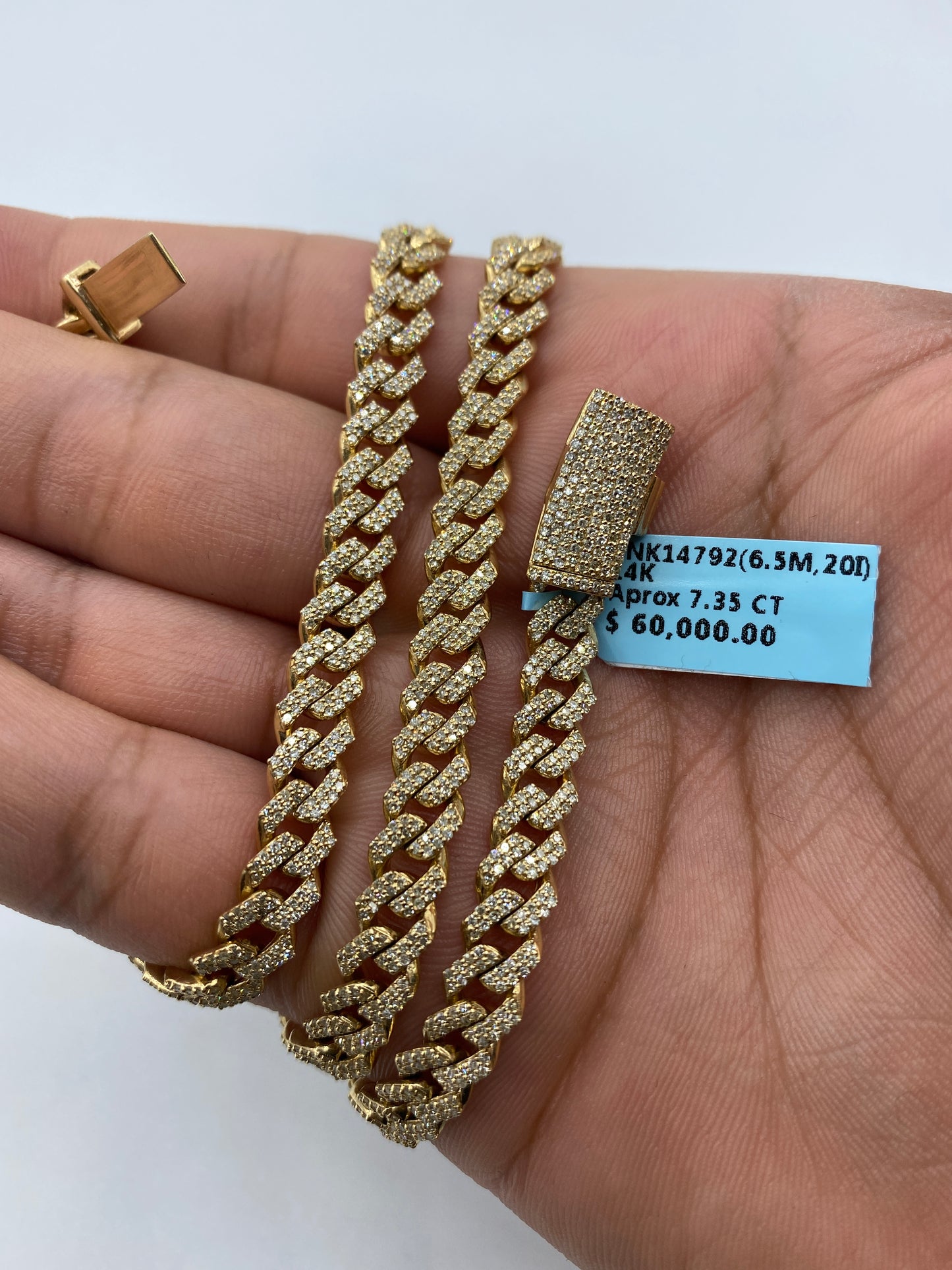 14K Cuban Chain 6.5mm, 20in