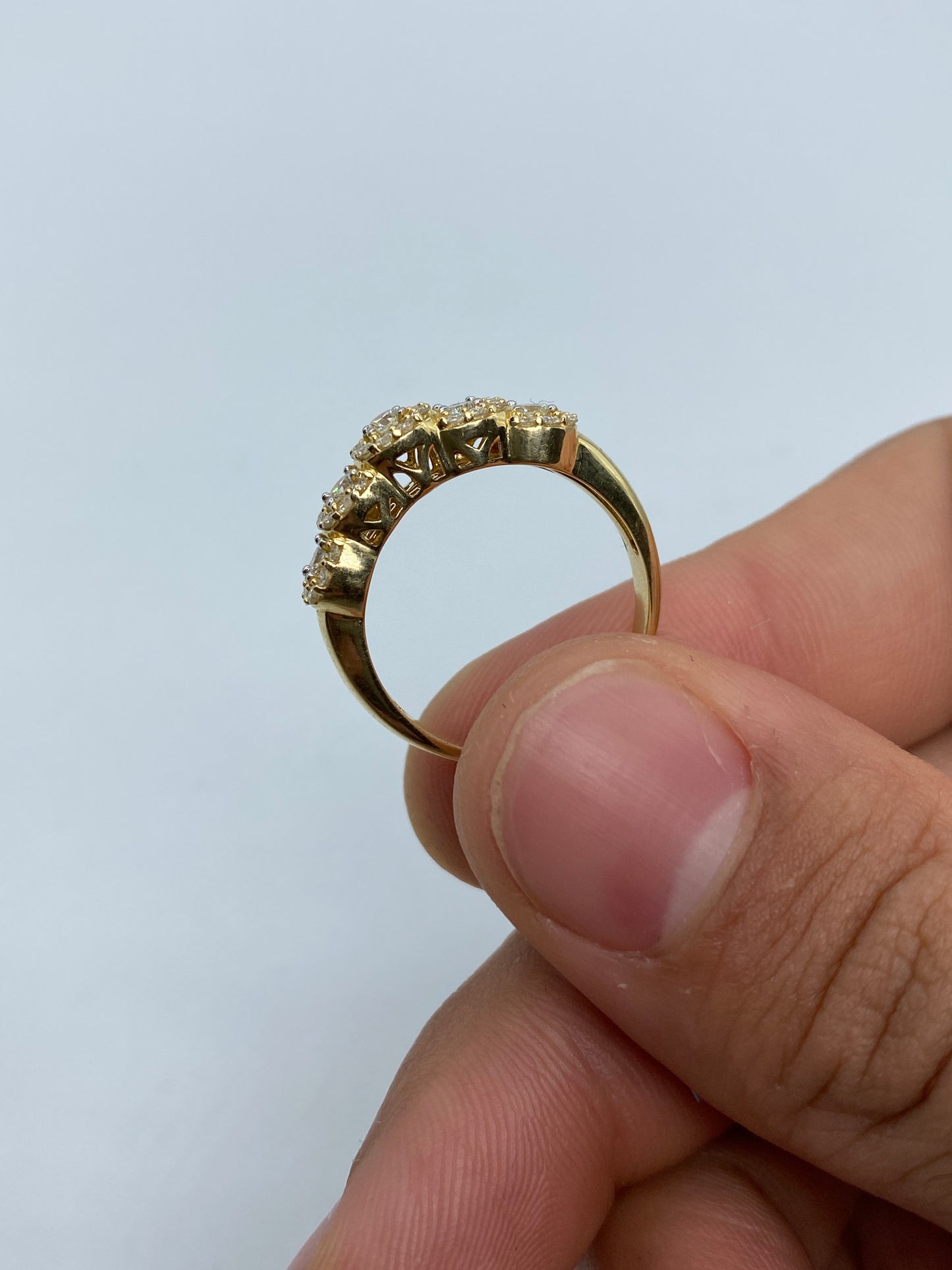 5 Flower Engagement Ring