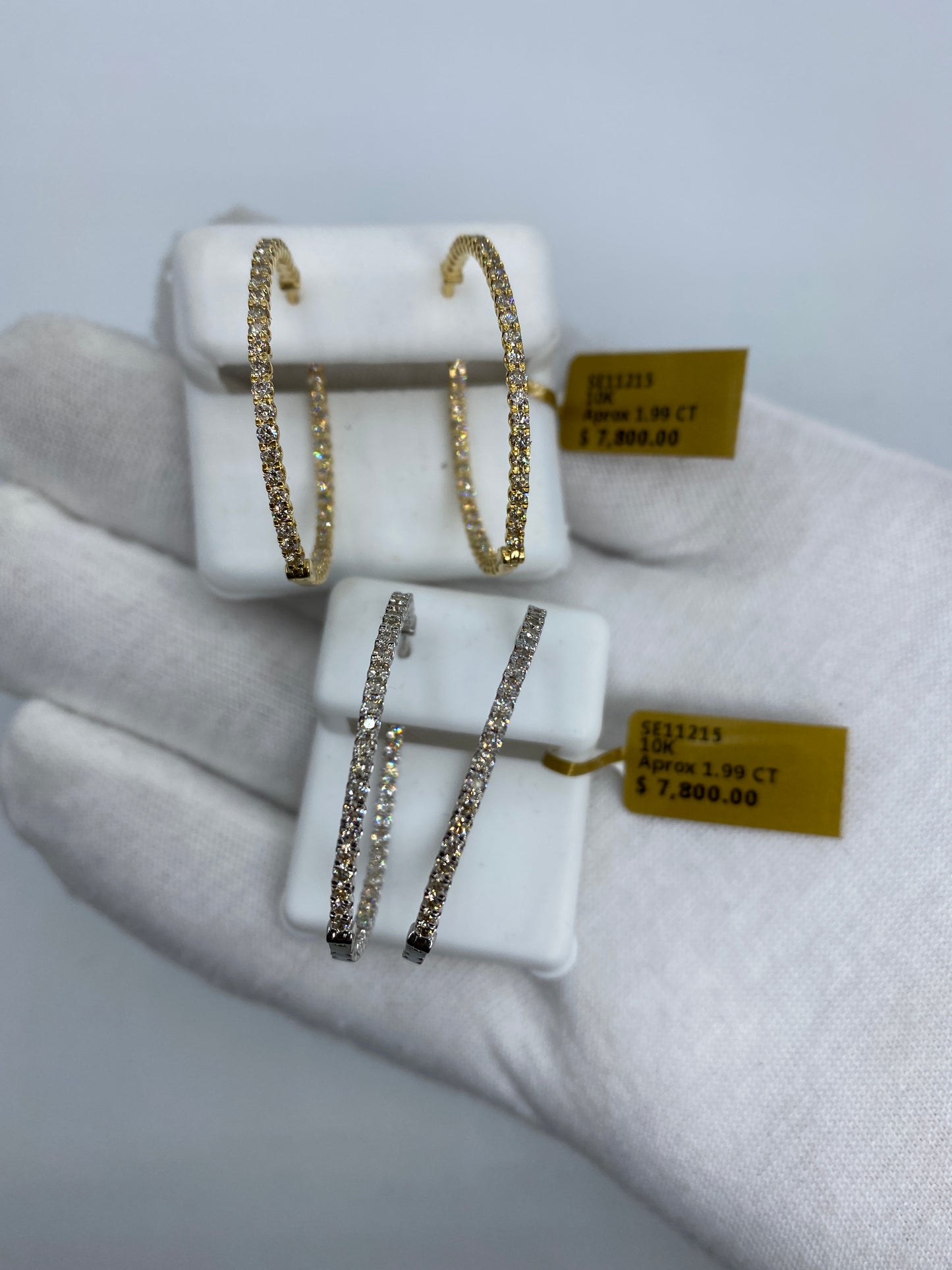 10K Large Circle Hoop Earrings