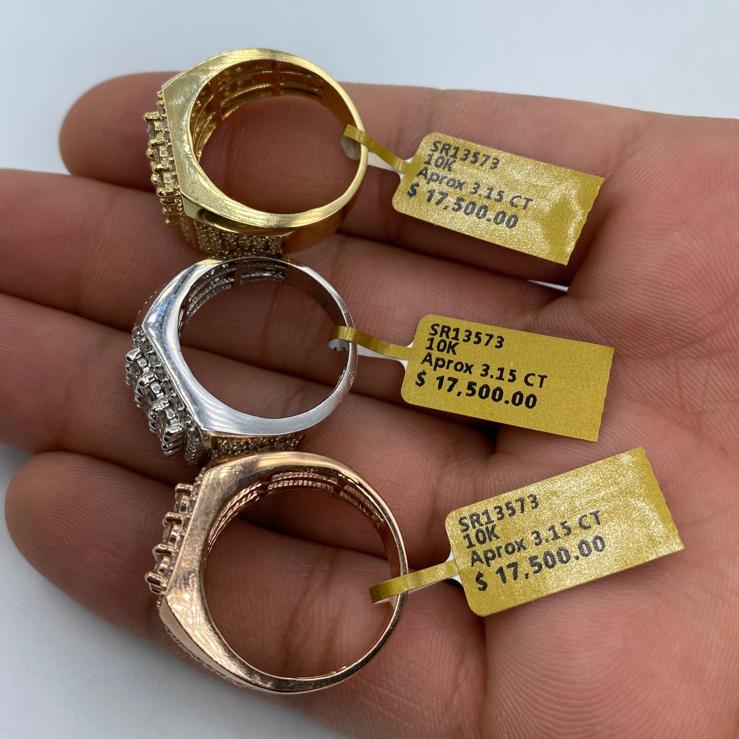 10K Square Divine Diamond Ring