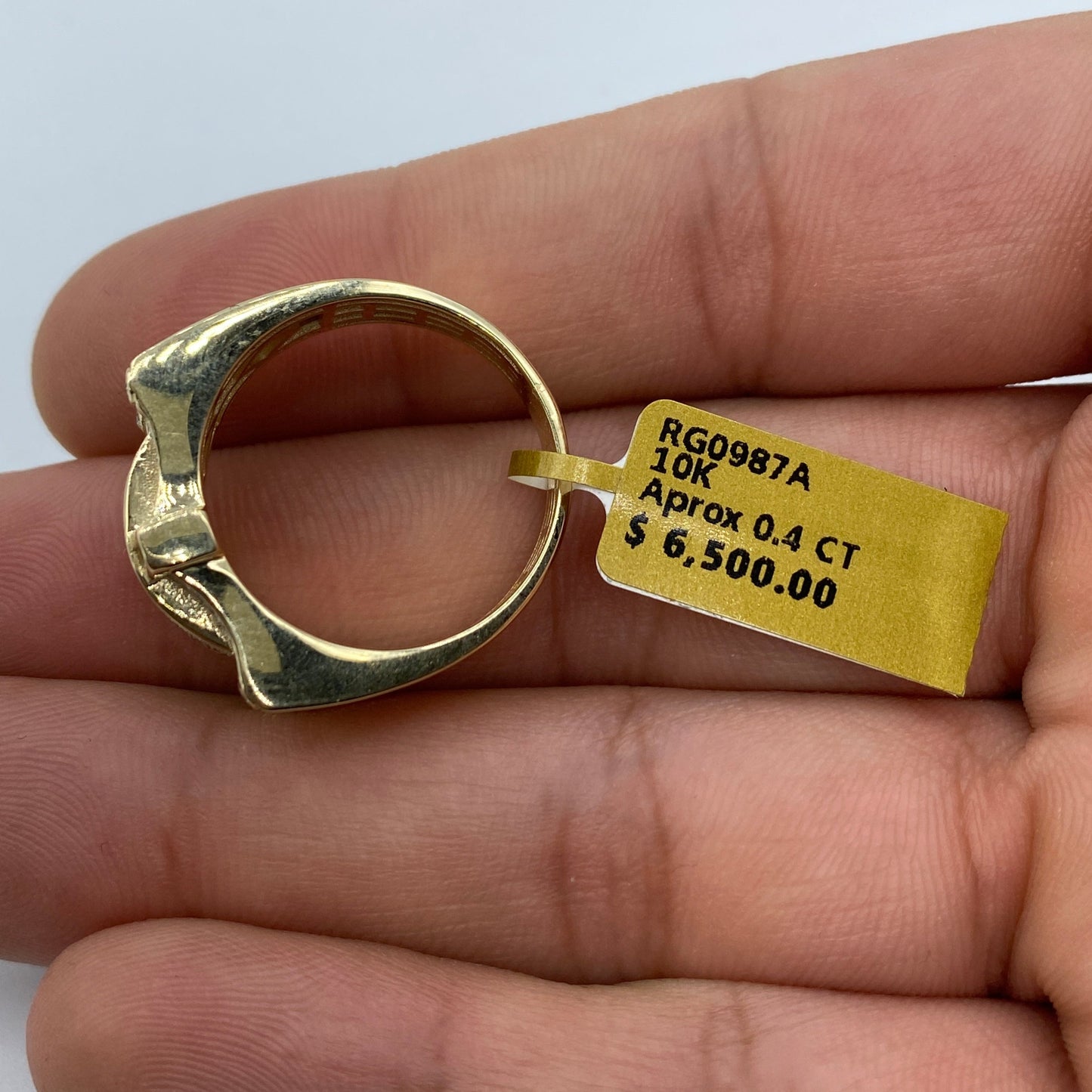 10K Rectangle California Diamond Ring