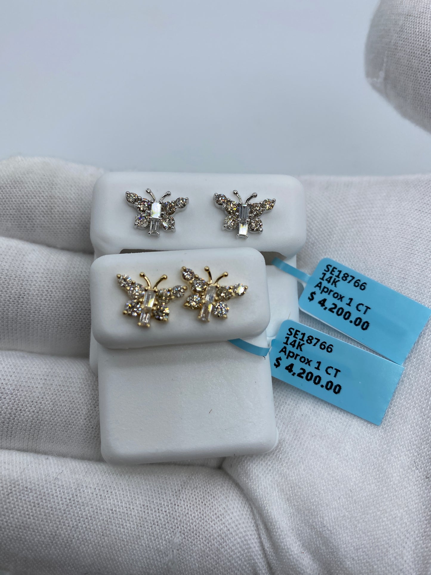 Butterfly Baguette Earrings
