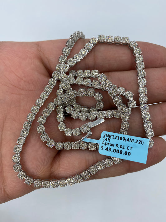 14K Tennis Chain 4mm, 22in