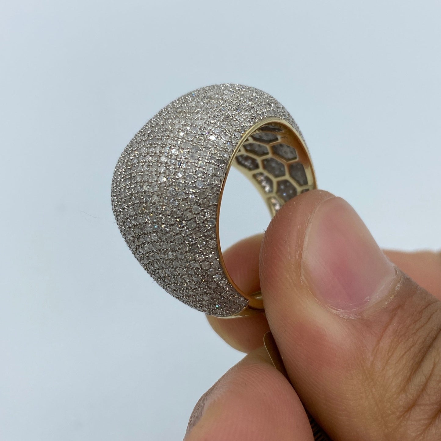 10K Dome Diamond Ring Style #2