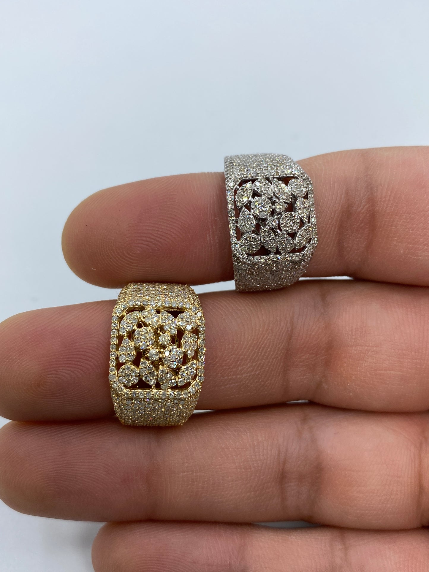 10K Floral Square Ring