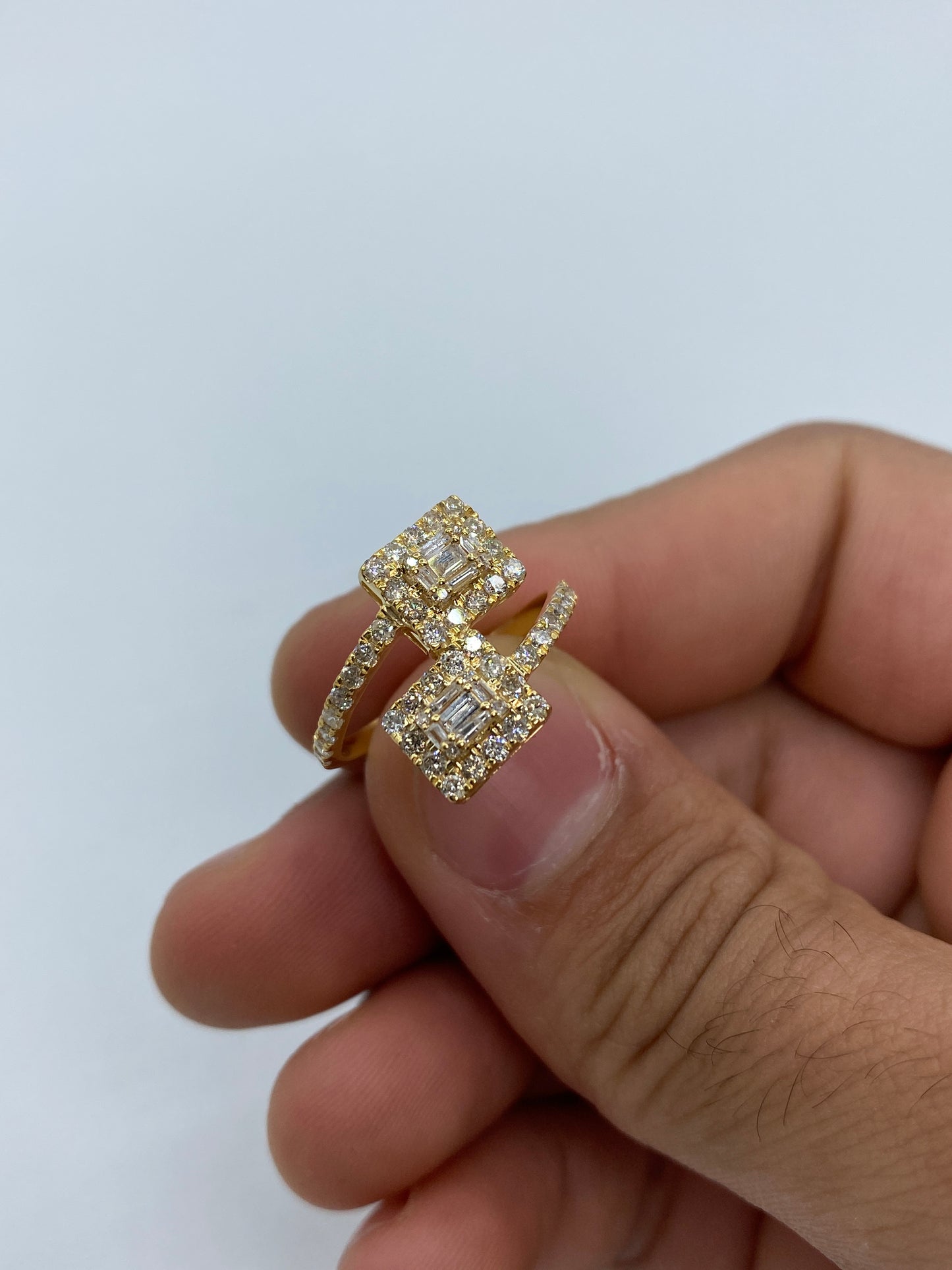 Square Bangle Engagement Ring