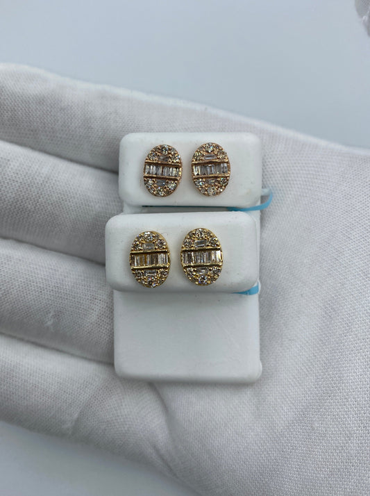 Oval Baguette Earrings