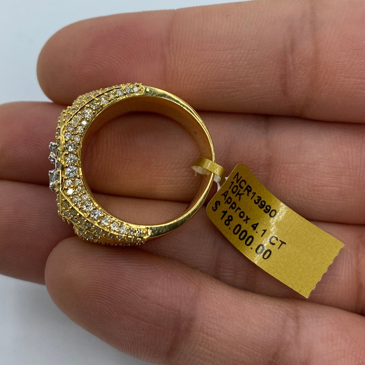 10K Diamond Baguette Ring Style #3