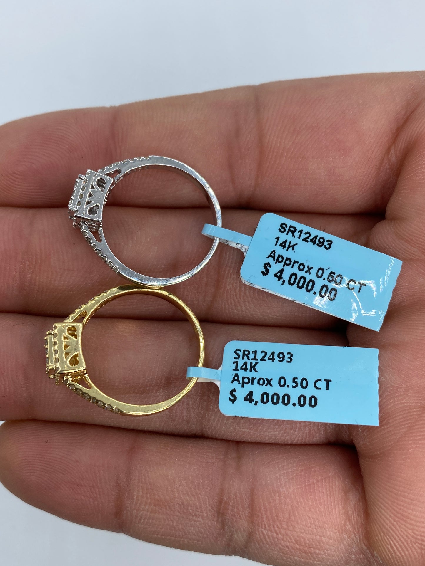 3D Square Engagement Ring