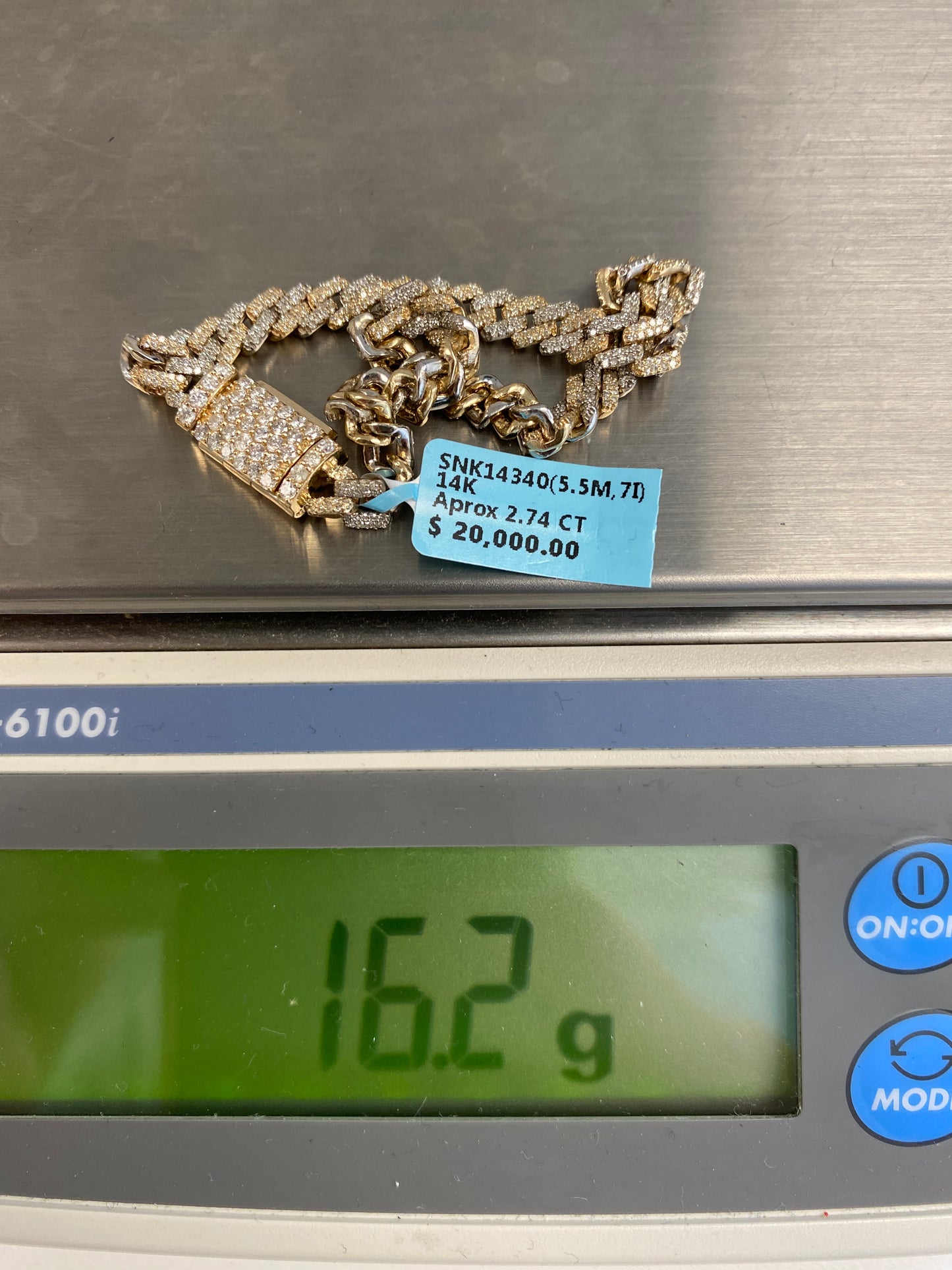 14K Cuban Bracelet 5.5mm, 7in