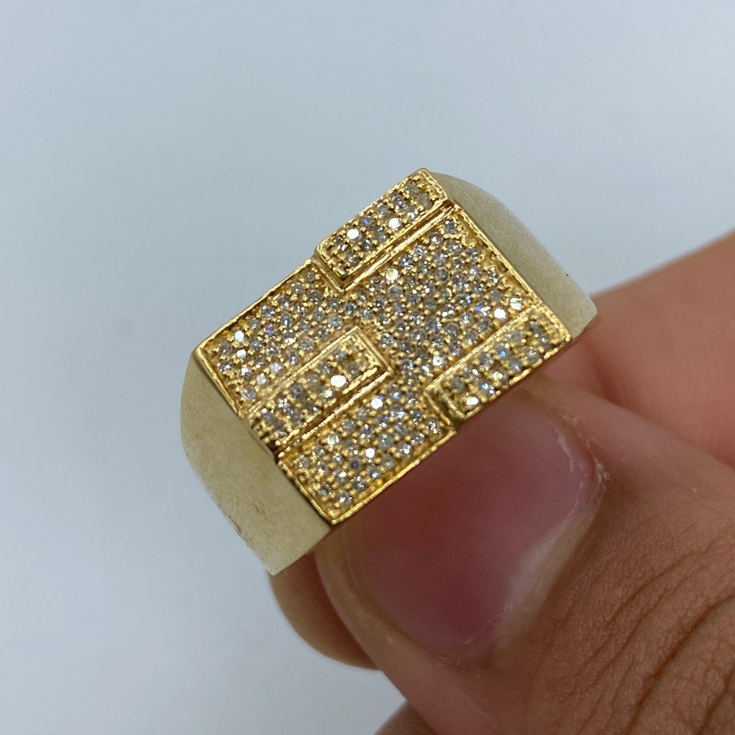 10K Rectangle Tetris Diamond Ring