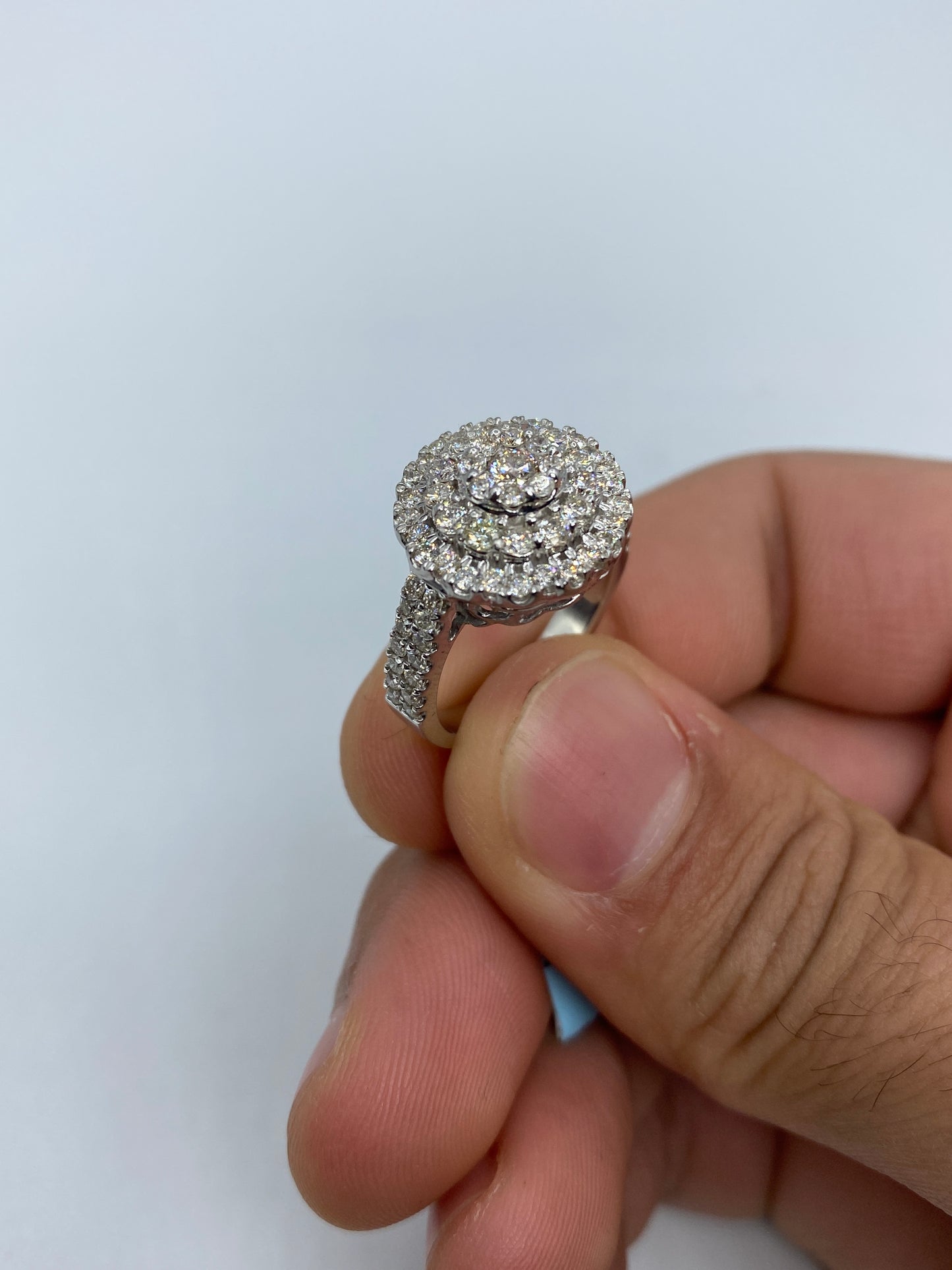 White Gold Circle Engagement Ring