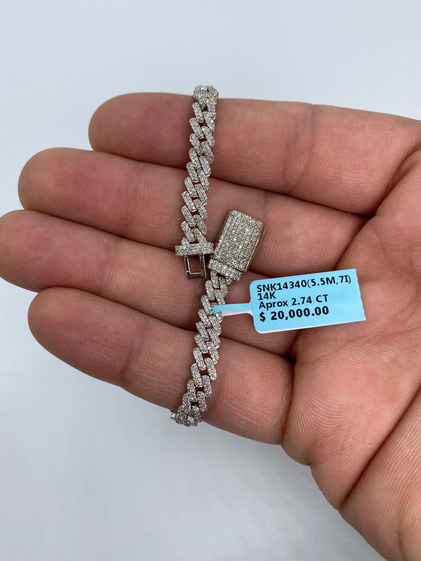 14K Cuban Bracelet 5.5mm, 7in