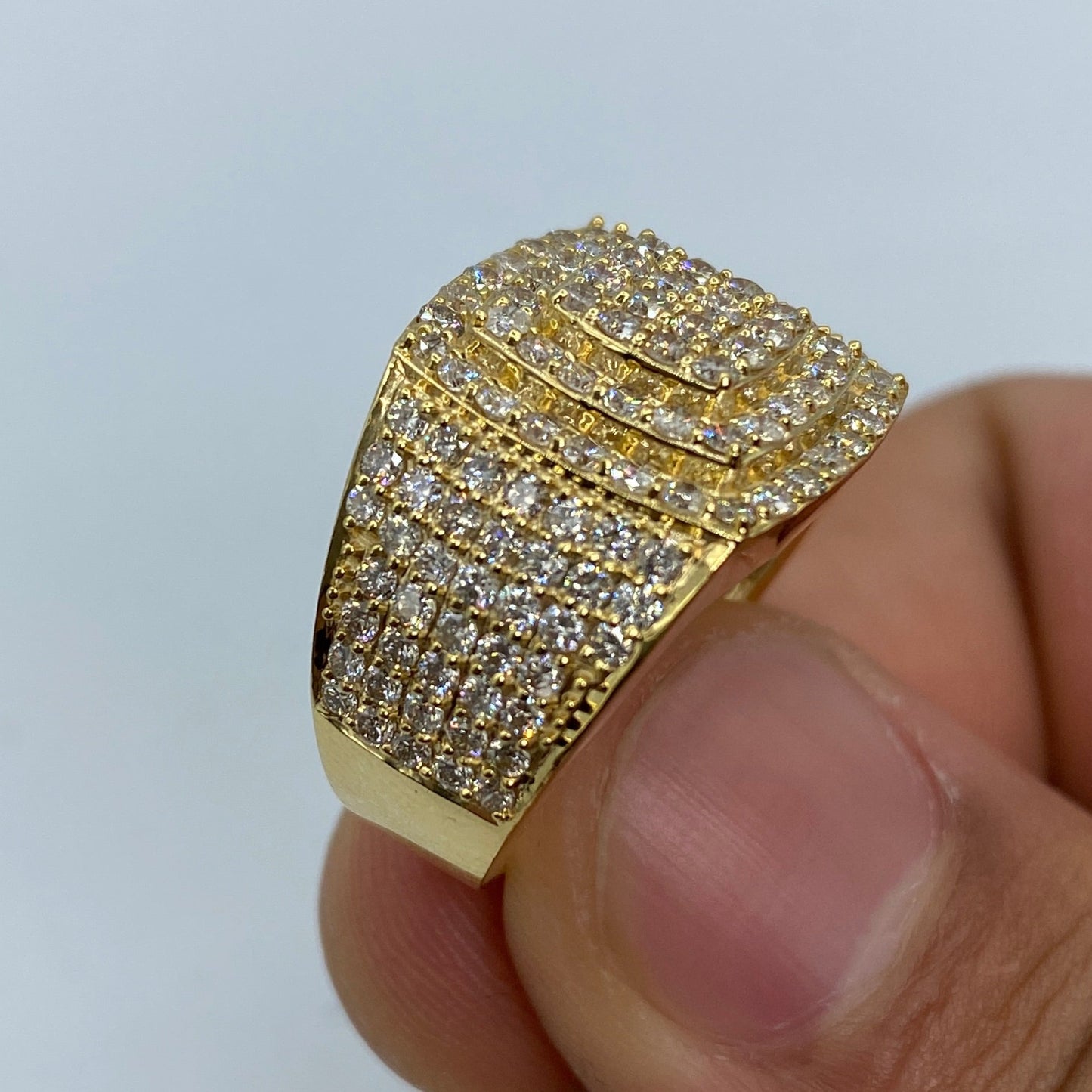 10K Square Titan Diamond Ring