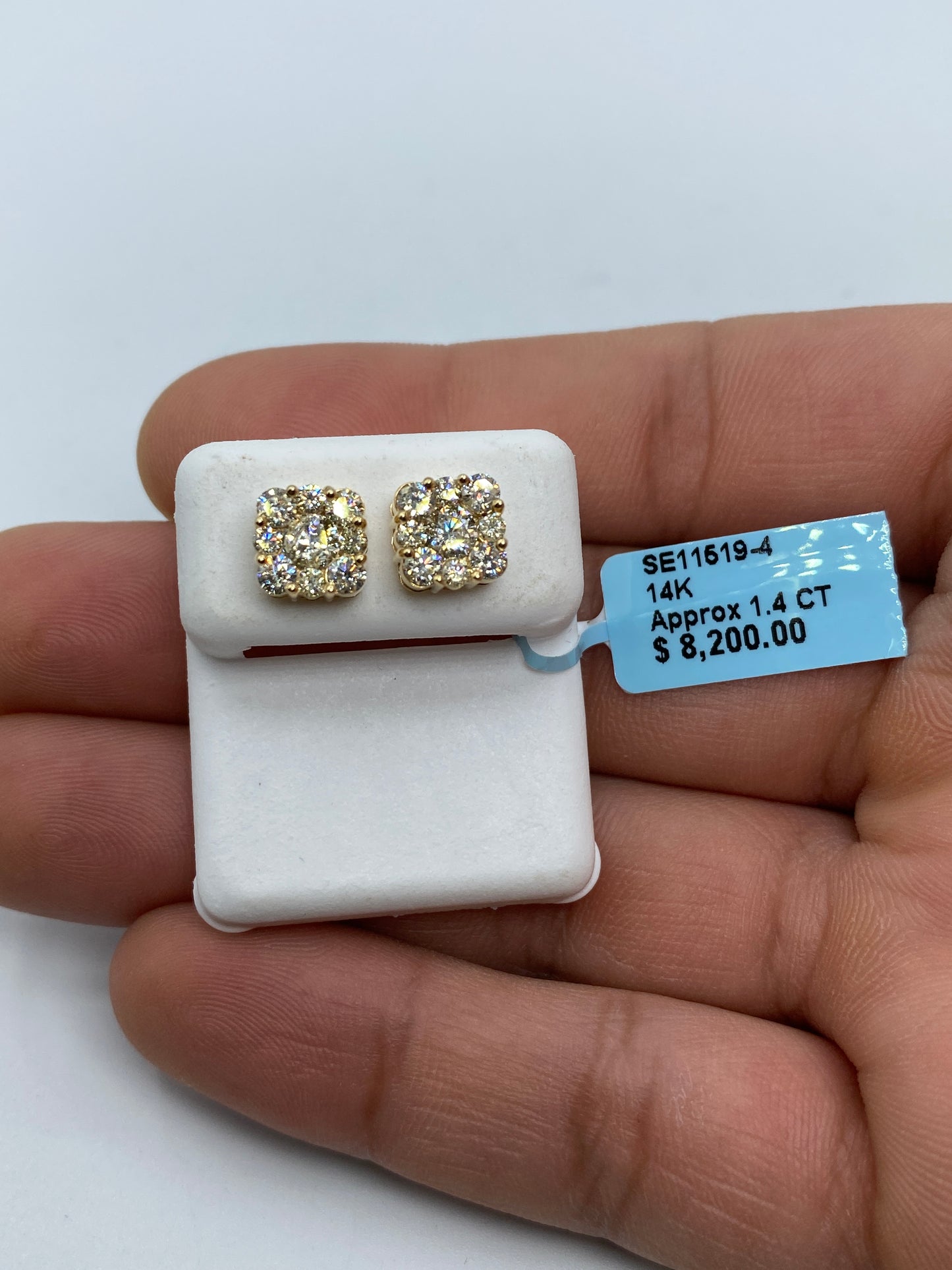 Square Stud Earrings Size #5