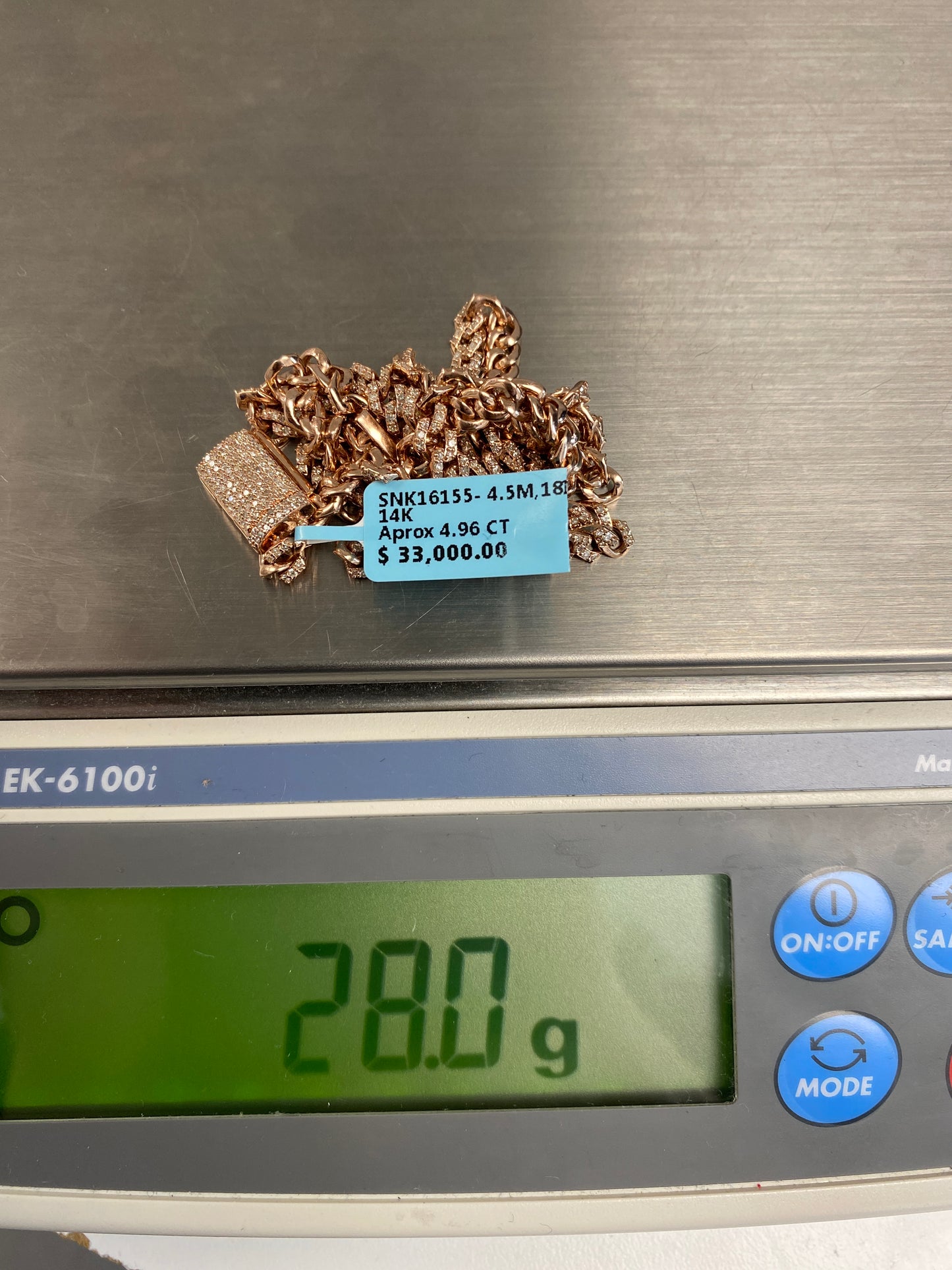 14K Cuban Chain 4.5mm, 18in