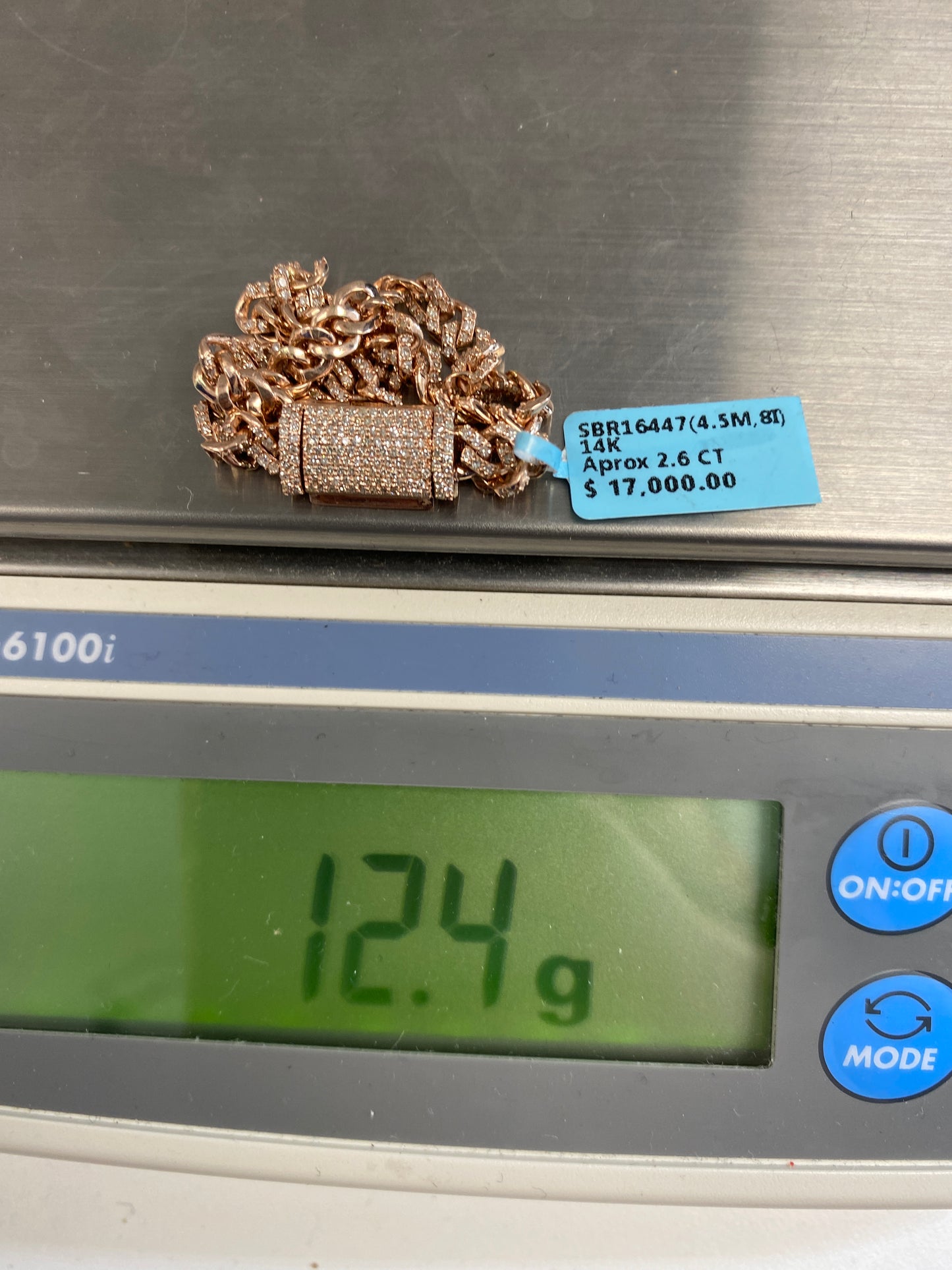 14K Cuban Bracelet 4.5mm, 8in