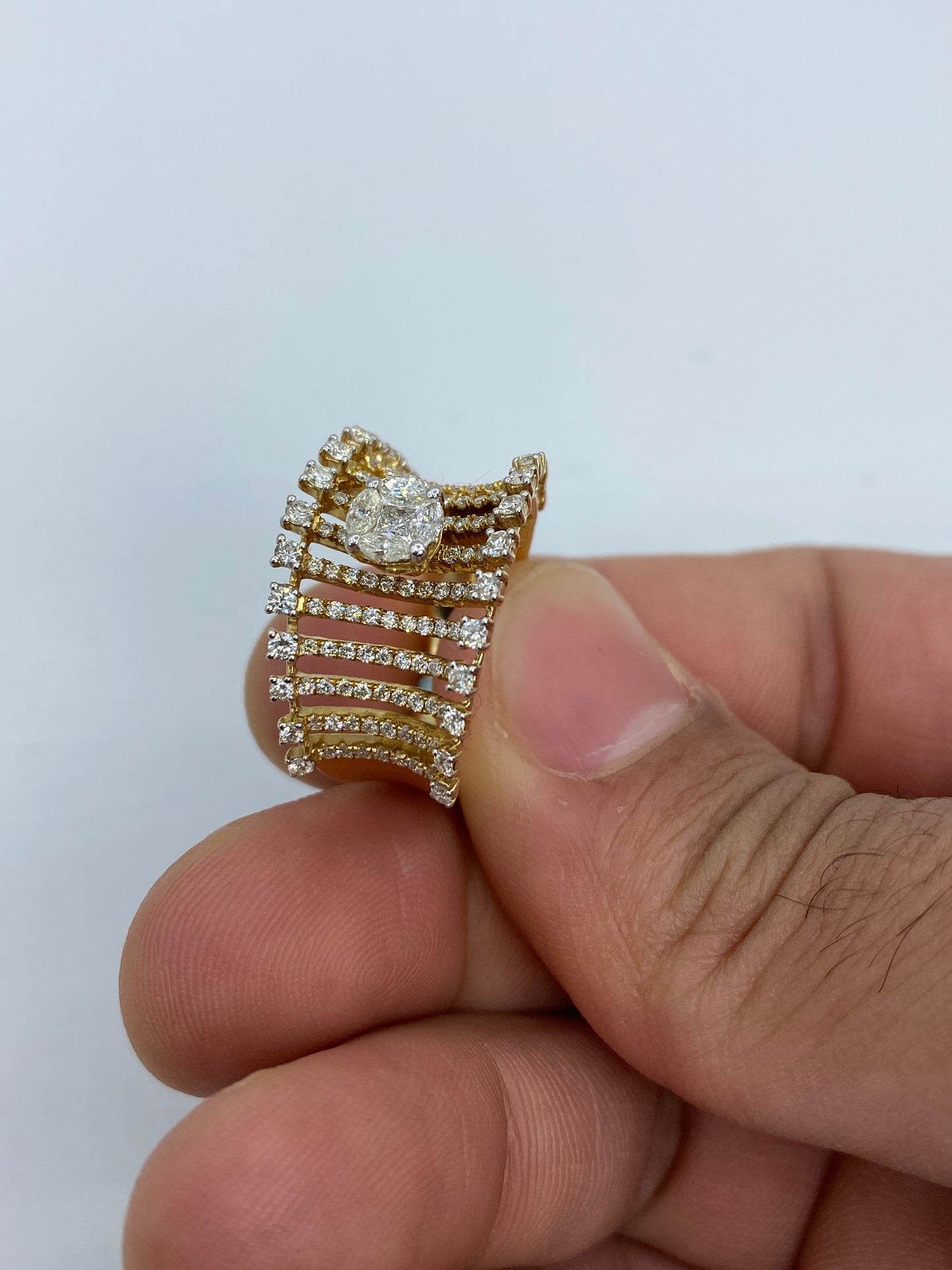 Open Ladies Ring Large Center Stone