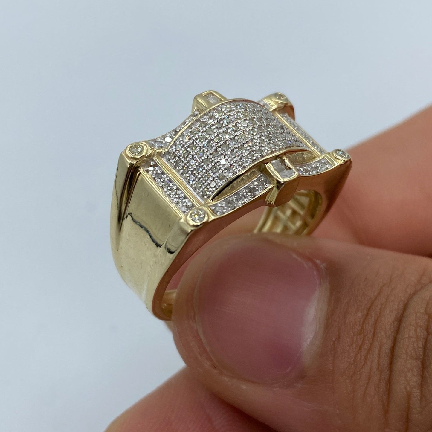 10K Rectangle California Diamond Ring
