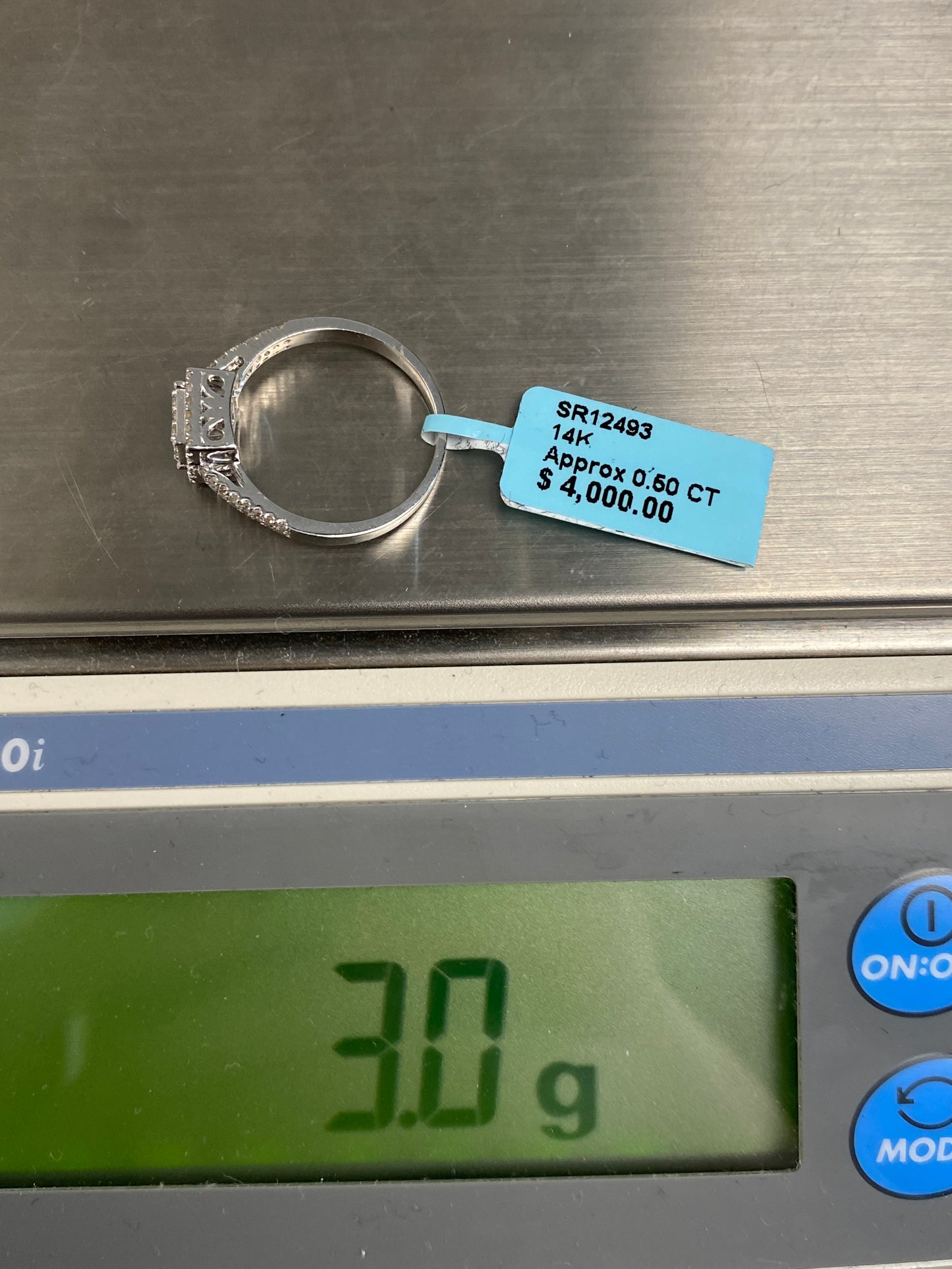 3D Square Engagement Ring