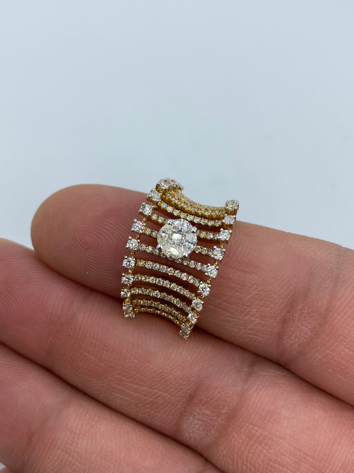 Open Ladies Ring Large Center Stone