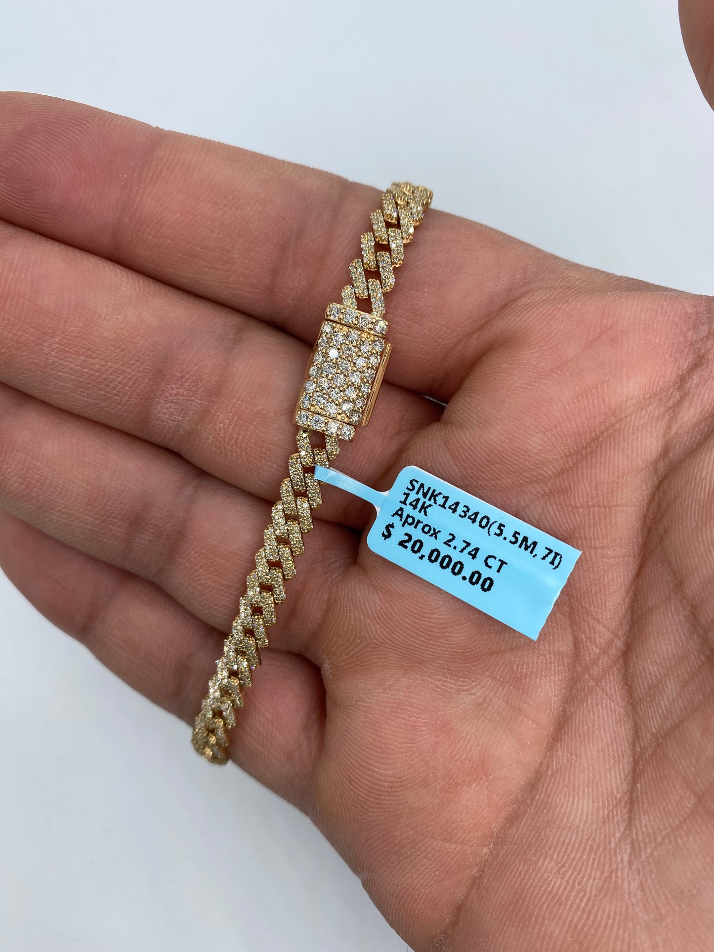 14K Cuban Bracelet 5.5mm, 7in