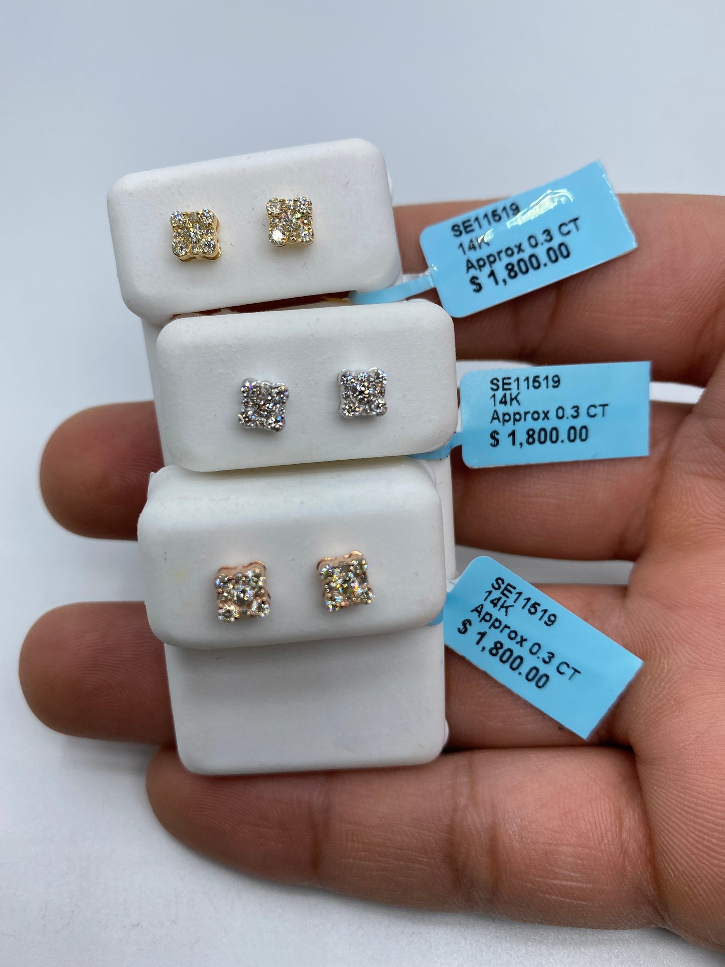 Square Stud Earrings Size #1