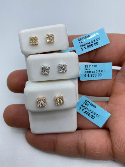 Square Stud Earrings Size #1