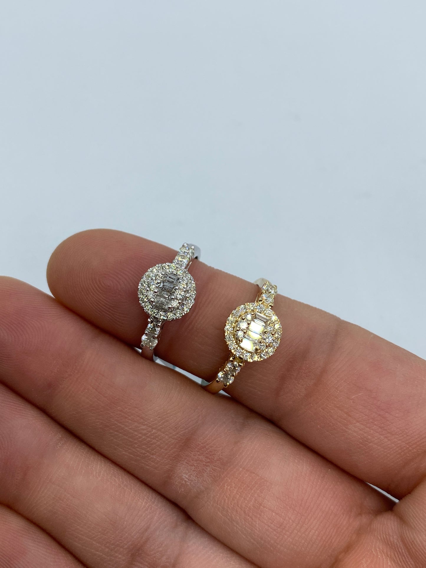 Circle Baguette Engagement Ring