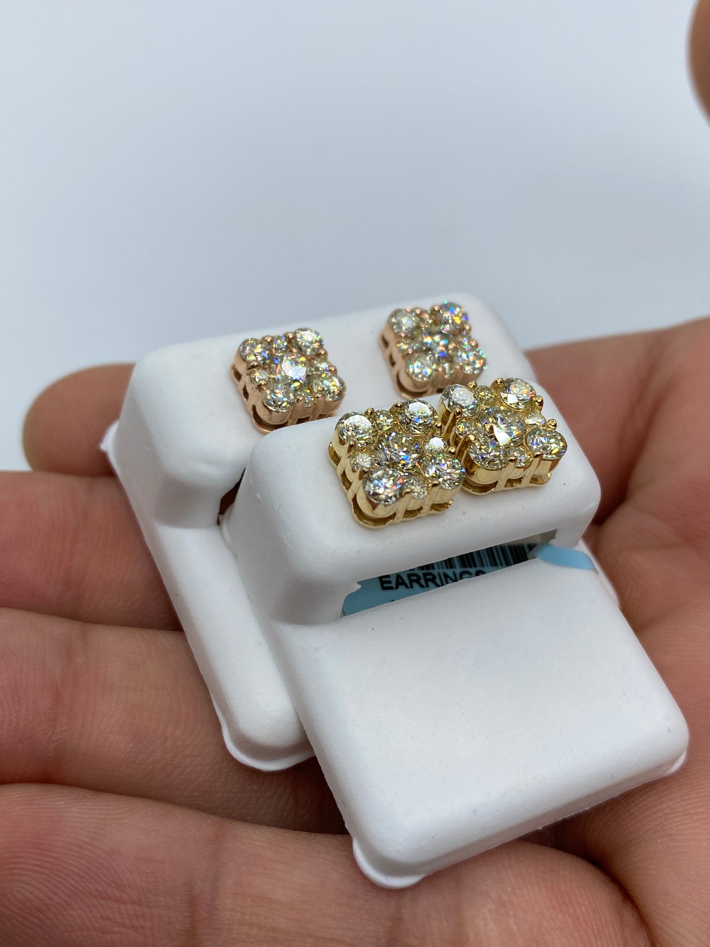 Square Stud Earrings Size #6