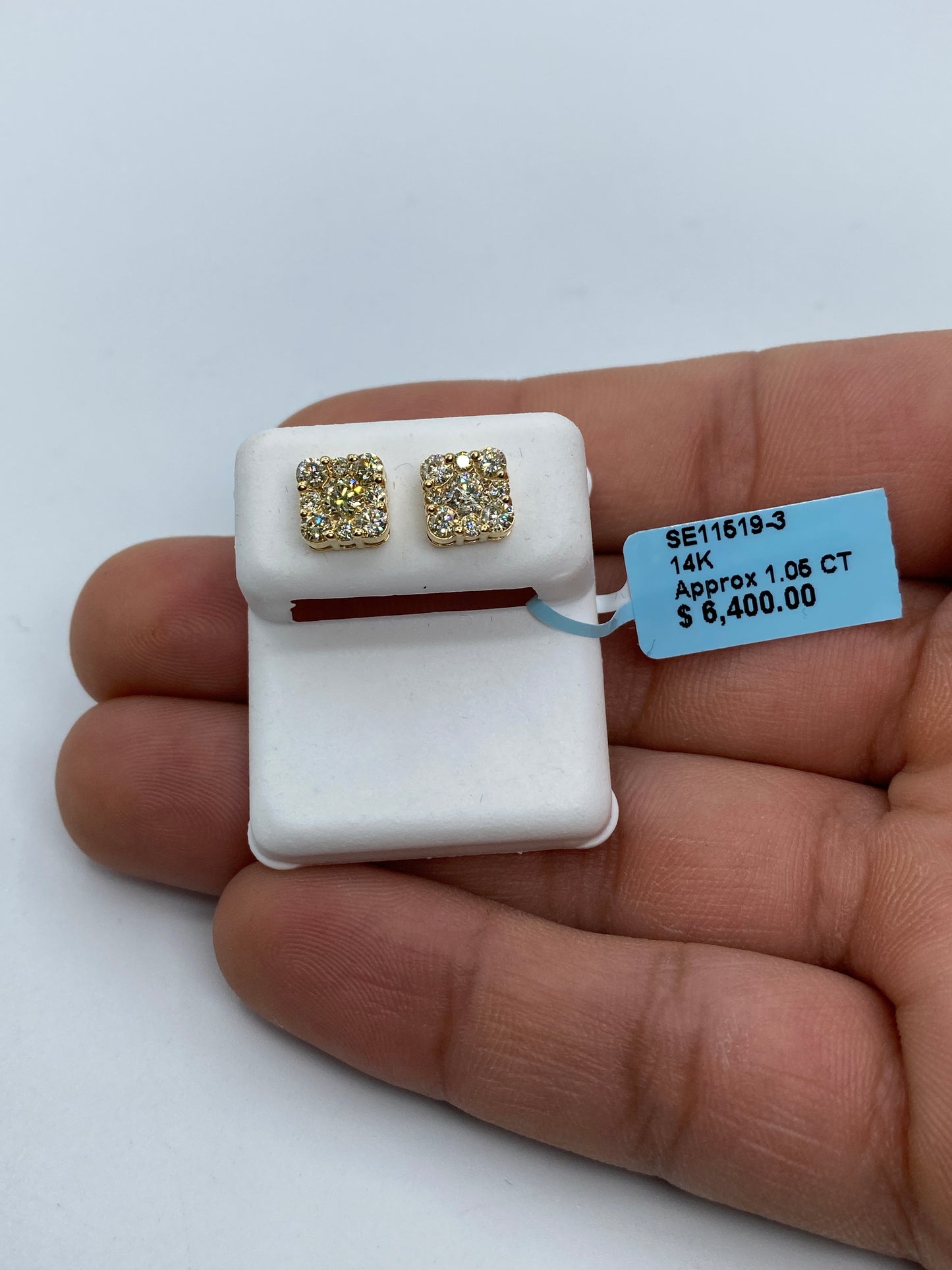 Square Stud Earrings Size #4