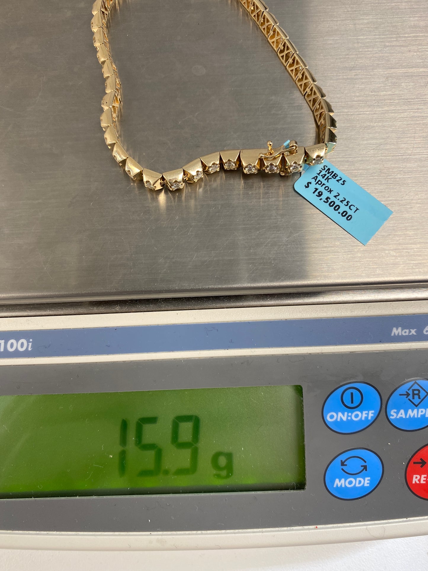 14K Castle Bracelet 5mm, 8in