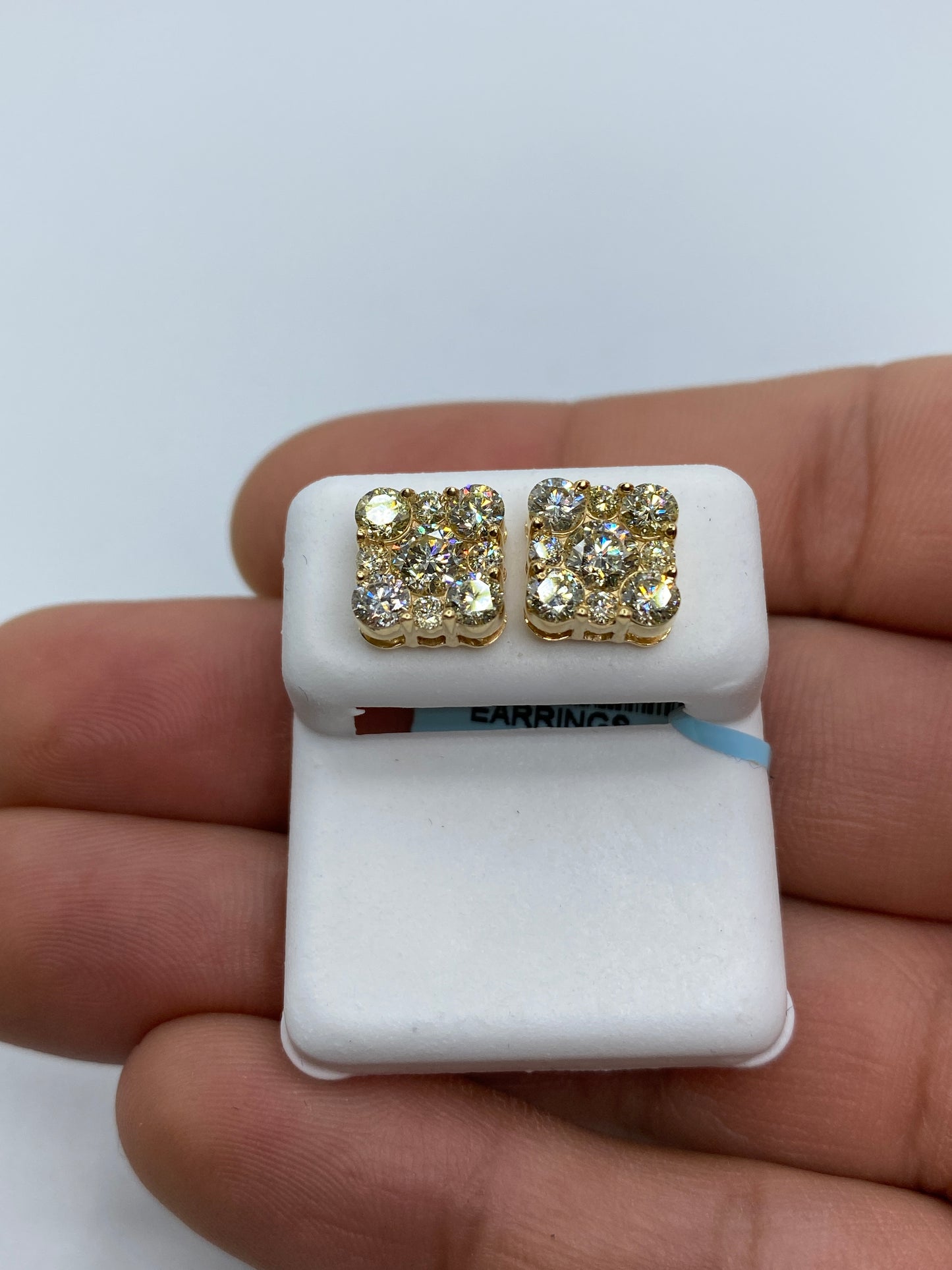 Square Stud Earrings Size #6