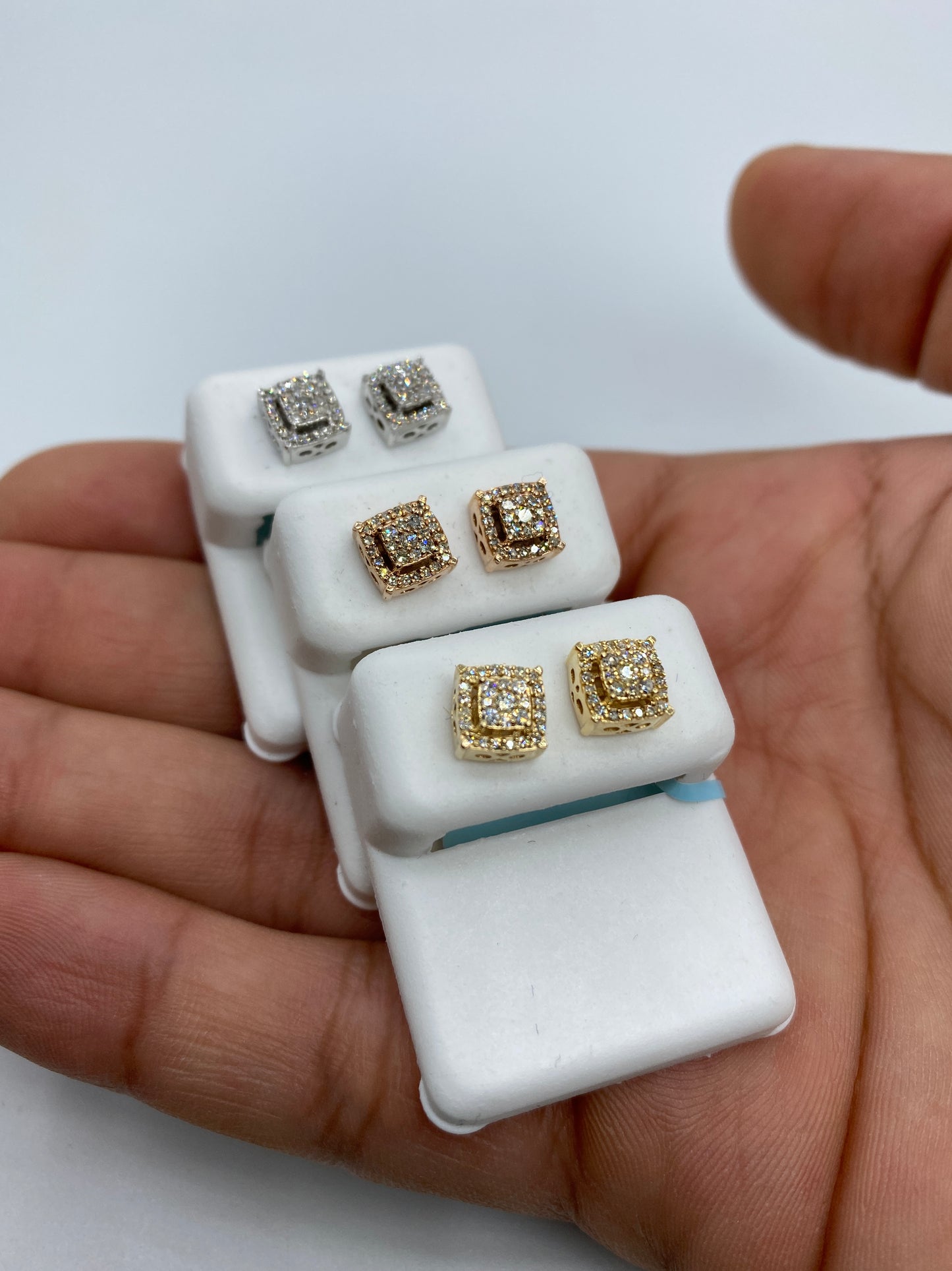 Square Box Earrings Small