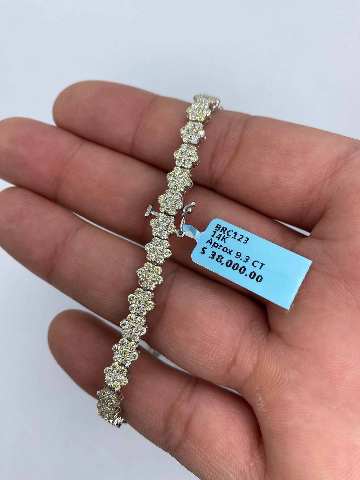 14K Flower Bracelet 5.5mm, 8.5in