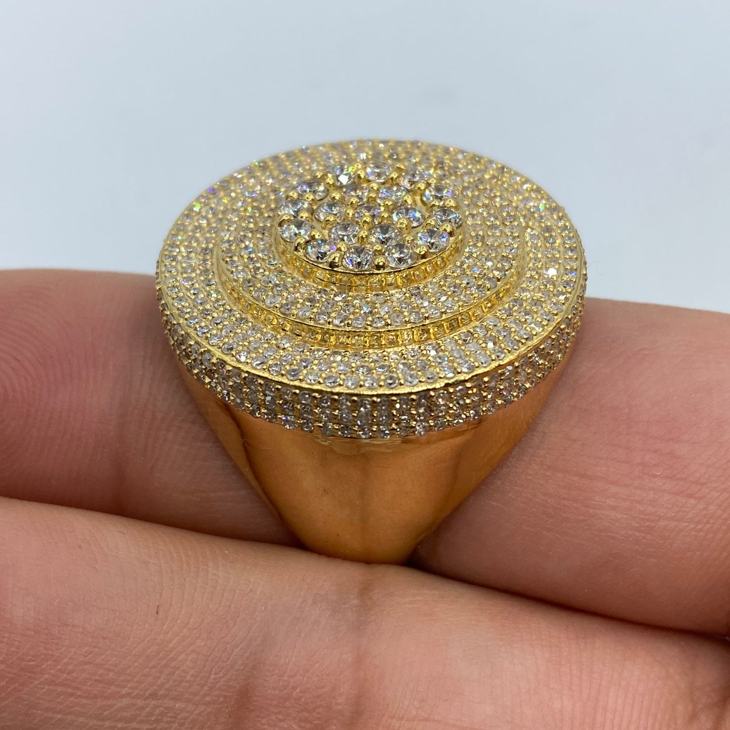 10K Circle Zeus Diamond Ring Size #2