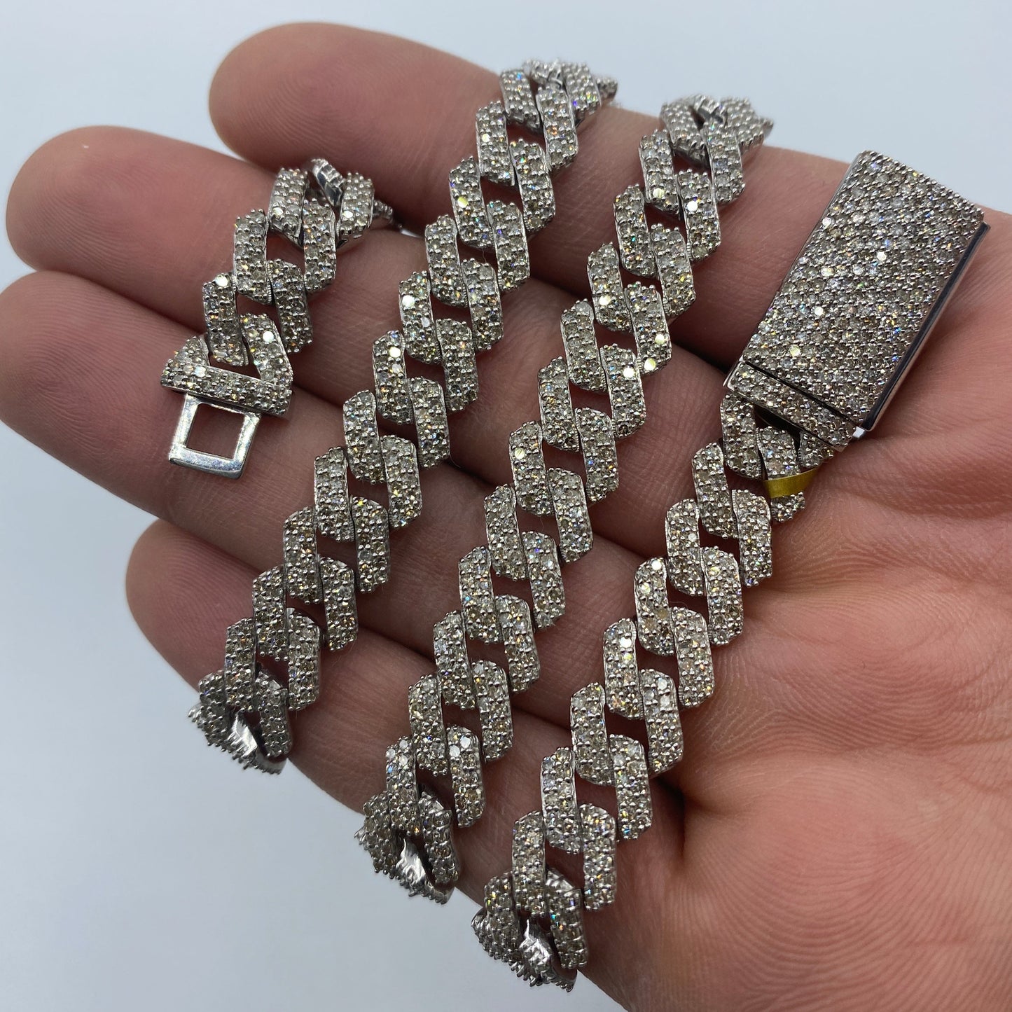 10K 10MM Cuban Link Diamond Chain 20"
