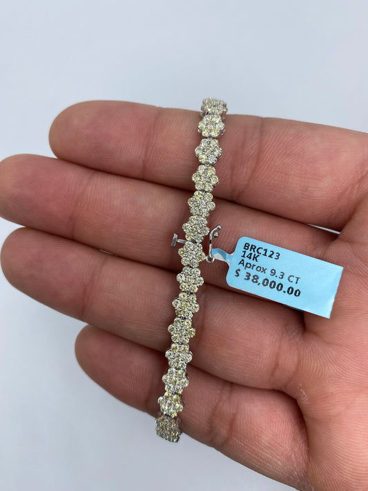 14K Flower Bracelet 5.5mm, 8.5in