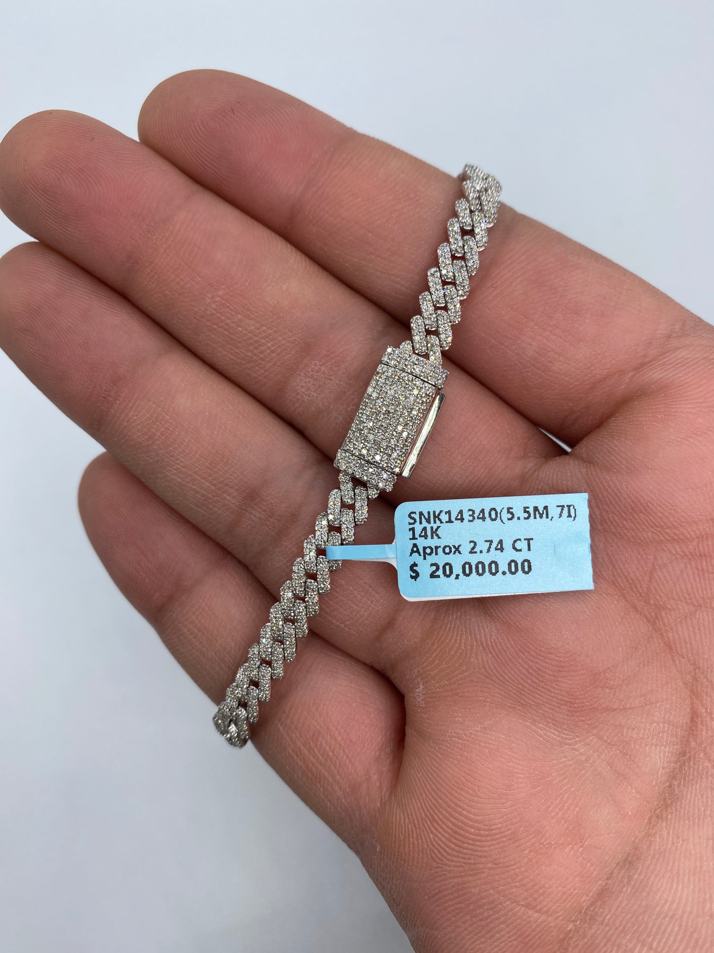 14K Cuban Bracelet 5.5mm, 7in