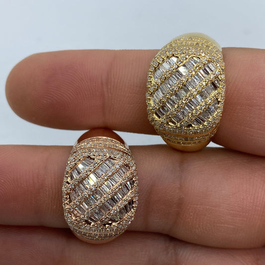 10K Diamond Baguette Ring Style #4