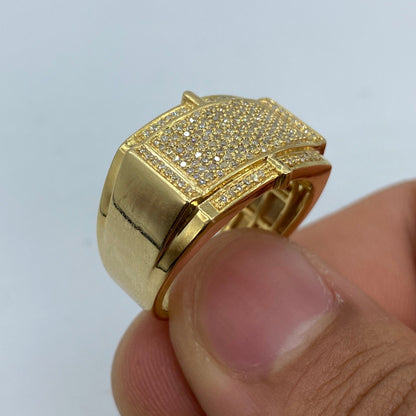 10K Rectangle Diamond Ring