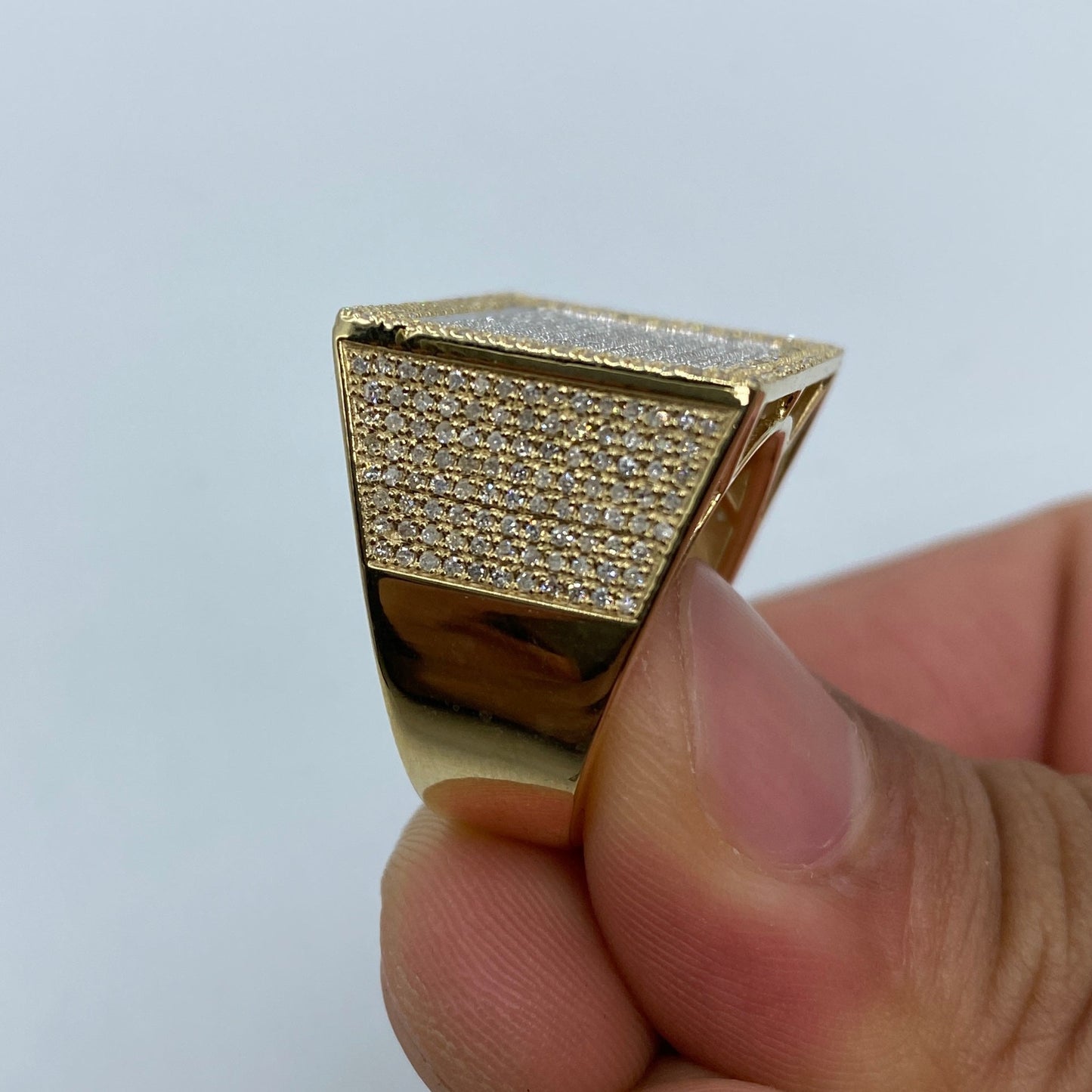 10K Rectangle Angelic Diamond Ring
