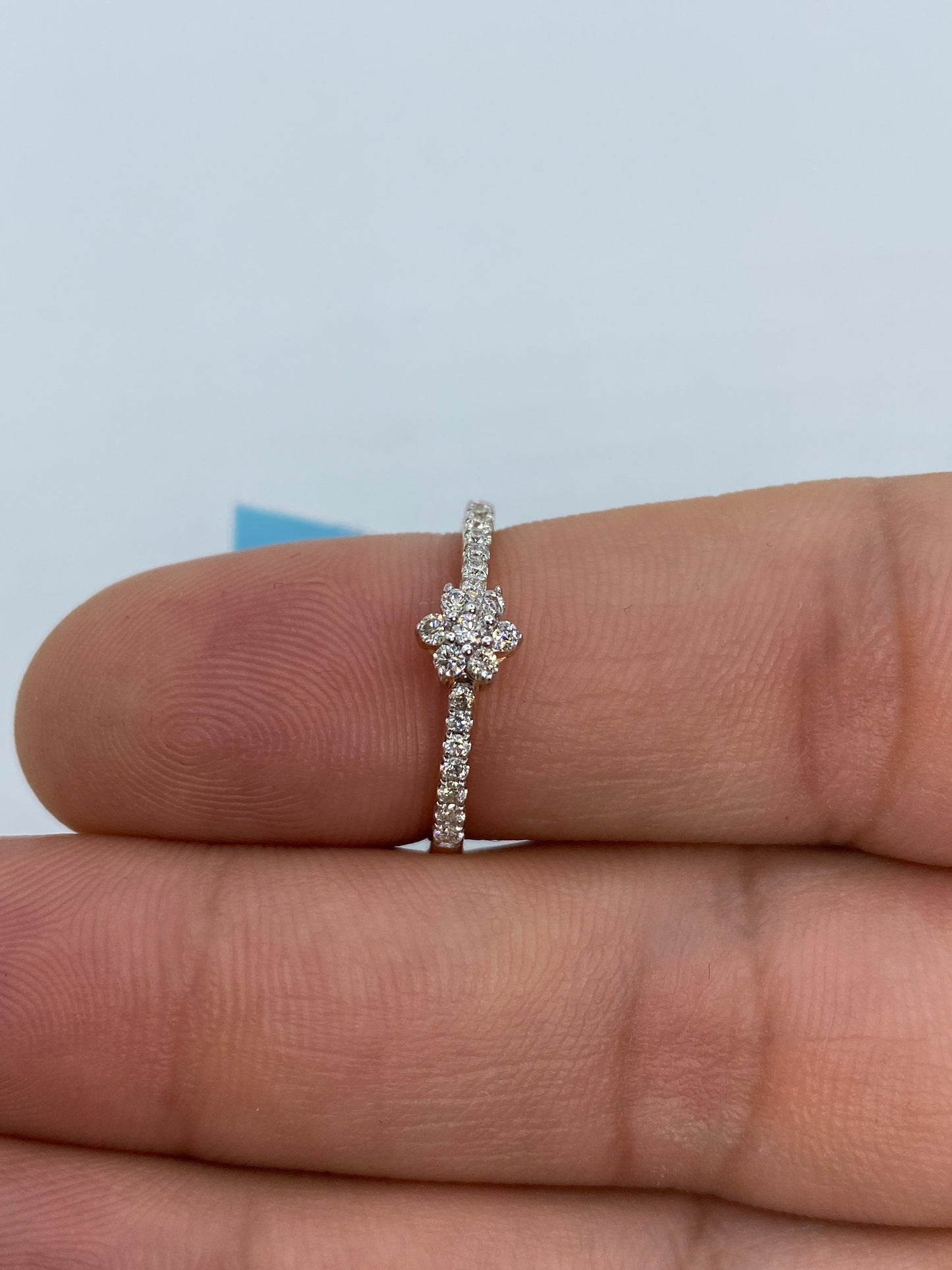 Small Flower Engagement Ring