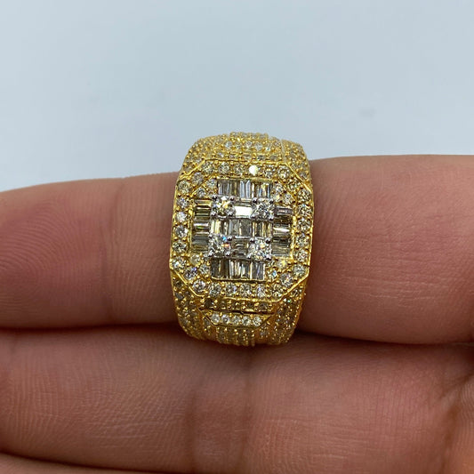 10K Diamond Baguette Ring Style #3