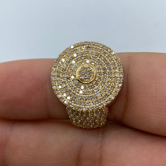10K Circle Diamond Ring Style #2