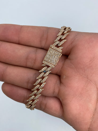 14K Cuban Thorn Bracelet 10mm, 8in