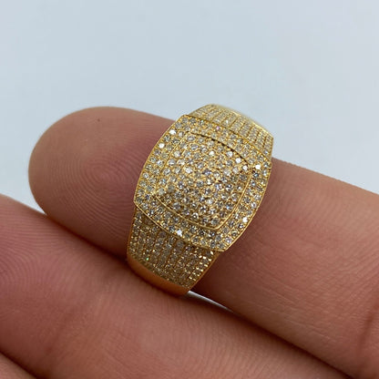 10K Square Pandora Diamond Ring